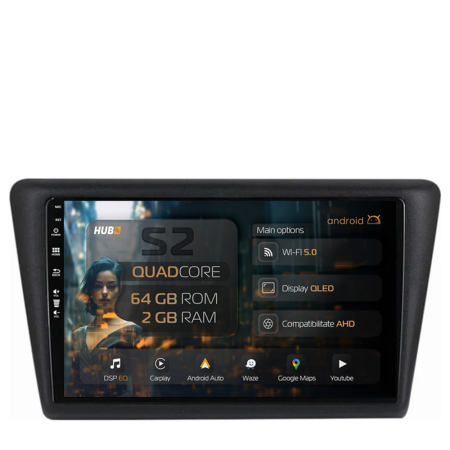 Navigații Skoda Rapid 2012-2019 - Carplay Android Seat Toledo / Skoda Rapid (2012-2019) 2GB | Hub64.ro