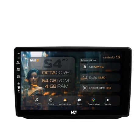 Fabia 1999-2013 - Navigatie QLED Android 13 Skoda Fabia | Hub64.ro