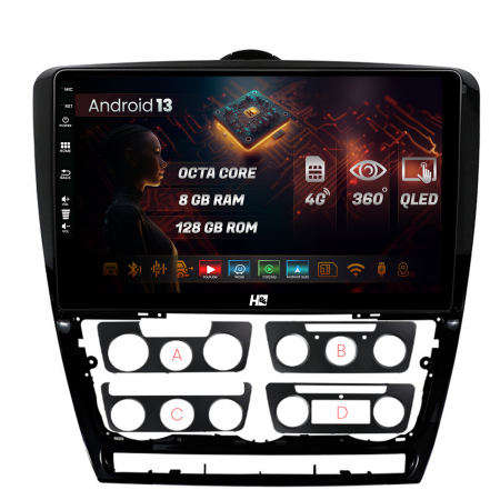 Octavia II NFL 2005-2008 - Navigatie Android 13 Skoda Octavia 2 8GB | Hub64.ro