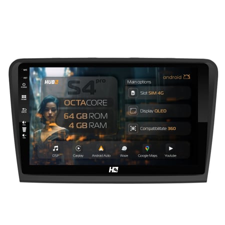 Superb II 2008-2014 - Navigatie Android 13 Skoda Superb 2 QLED | Hub64.ro