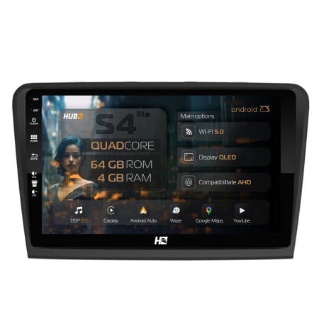 Superb II 2008-2014 - Navigatie Android 13 Skoda Superb 2 QLED | Hub64.ro