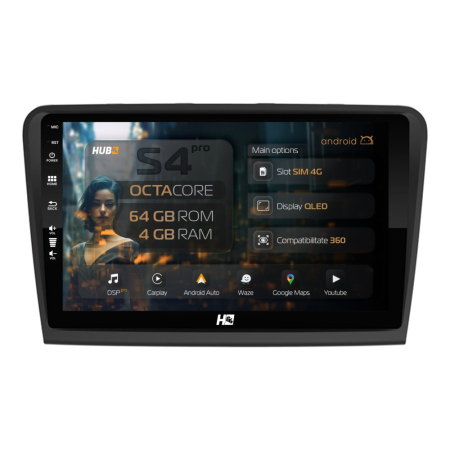 Navigații Skoda Superb II 2008-2015 - Navigatie Android Skoda Superb 2 QLED | Hub64.ro