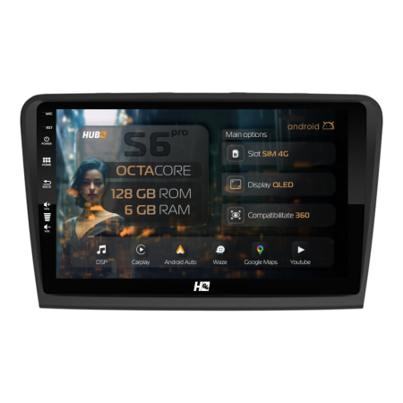 Navigații Skoda Superb II 2008-2015 - Navigatie Android Skoda Superb 2 4G 6GB | Hub64.ro