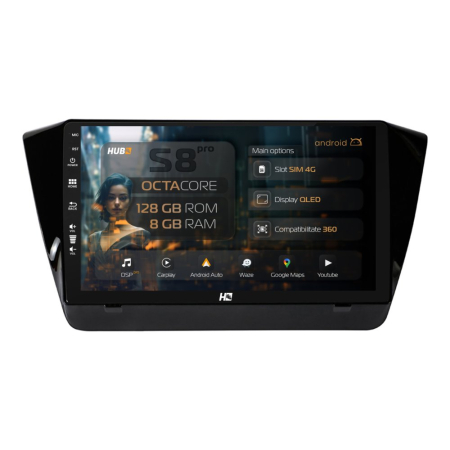 Navigații Skoda Superb III 2015-2023 - Navigatie Android Skoda Superb 3 8GB | Hub64.ro