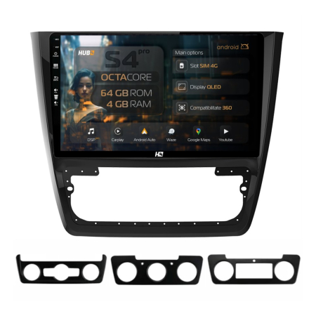 Navigații Skoda Yeti 2009-2017 - Carplay Skoda Yeti (2009-2017) 10Inch 4G 4+64GB | Hub64.ro