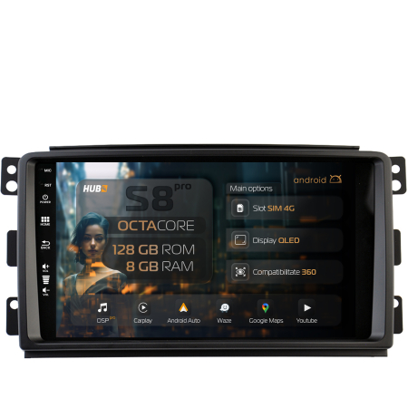 Smart FORTWO 2007-2010 - Carplay SMART Fortwo 2007-2011 8+128GB Slot 4G | HUB64