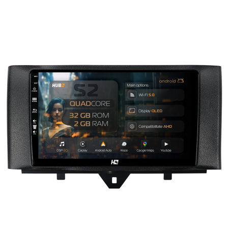 Smart FORTWO 2010-2015 - Carplay Android 13 Ford Focus 1 2GB | Hub64.ro