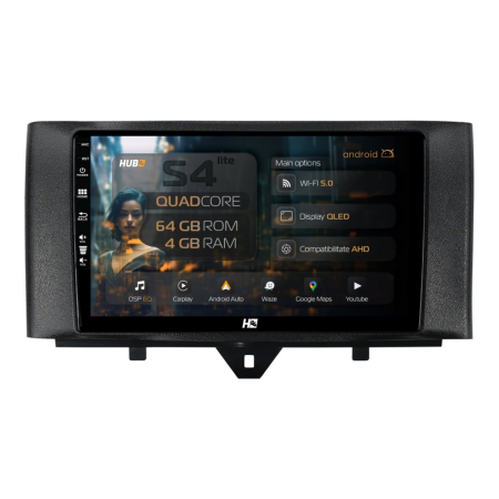 Navigații Smart FORTWO 2010-2015 - Navigatie Android Smart Fortwo (2010-2015) 4GB | Hub64.ro