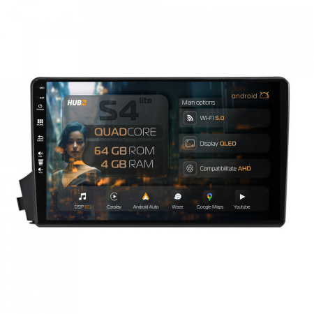 Ssangyong Actyon 2005-2011 - Navigatie Android 13 Ssangyong Actyon-Kyron (2005-2011) QLED | Hub64.ro