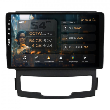 Navigații SsangYong - Navigatie Android SsangYong Korando (2010-2013) 4GB | Hub64.ro