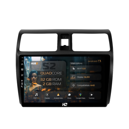 Swift 2004-2010 - Navigatie Carplay Android 13 Suzuki Jimny 2GB | Hub64.ro