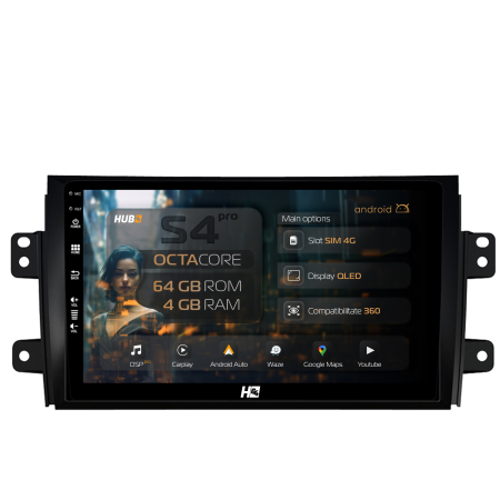 SX4 2006-2014 - Android 13 Suzuki SX4 / Fiat Sedici QLED | Hub64.ro