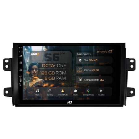 SX4 2006-2014 - Navigatie Android 13 SX4/ Sedici 4G 6GB | Hub64.ro