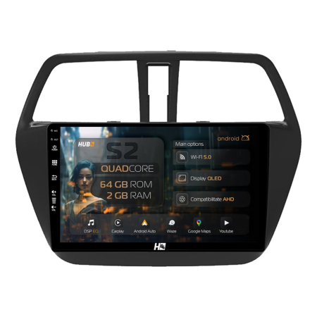 Navigații Suzuki SX4 S-Cross 2013-2021 - Navigatie Android Suzuki SX4 S-Cross (2013-2021) 2GB | Hub64.ro