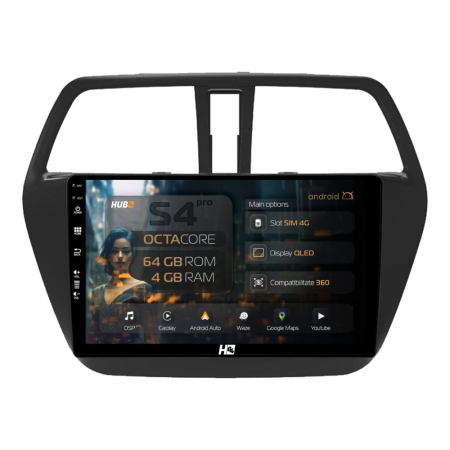 Navigații Suzuki SX4 S-Cross 2013-2021 - Navigatie Android Suzuki SX4 S-Cross (2013-2021) 4GB | Hub64.ro