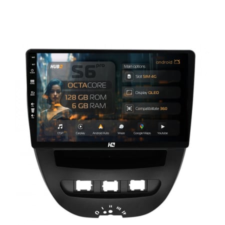 Aygo 2005-2014 - Navigatie Android Toyota RAV4 6+128GB | Hub64.ro