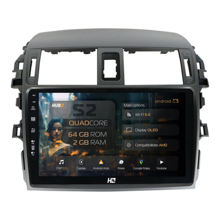 Navigații Toyota Corolla 2007-2013 - Carplay Android Toyota Corolla 2gb | Hub64.ro