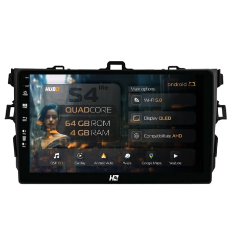 Corolla 2007-2012 - Navigatie Android 13 Toyota Corolla QLED | Hub64.ro