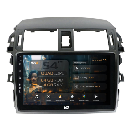 Navigații Toyota Corolla 2007-2013 - Navigatie Android Toyota Corolla QLED | Hub64.ro