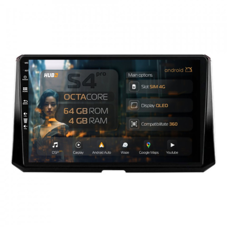 Navigații Toyota Corolla 2019-2023 - Navigatie Android Toyota Corolla QLED | Hub64.ro