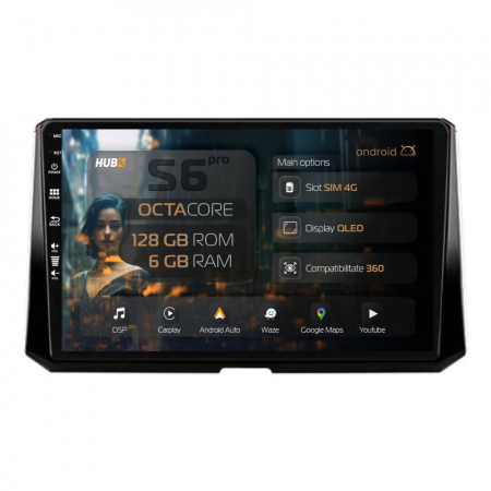 Navigații Toyota Corolla 2019-2023 - Navigatie Android Toyota Corolla 6+128GB | Hub64.ro