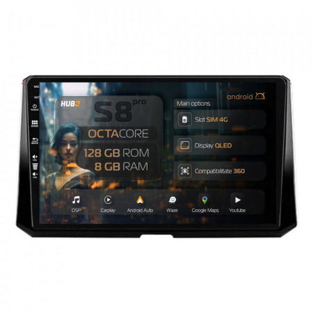 Navigații Toyota Corolla 2019-2023 - Navigatie Android Toyota Corolla 8+128GB | Hub64.ro