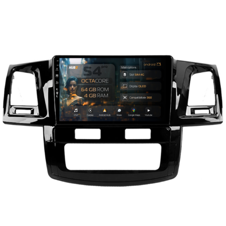 Hilux 2005-2014 - Navigatie QLED Toyota Hilux Android 4GB | Hub64.ro