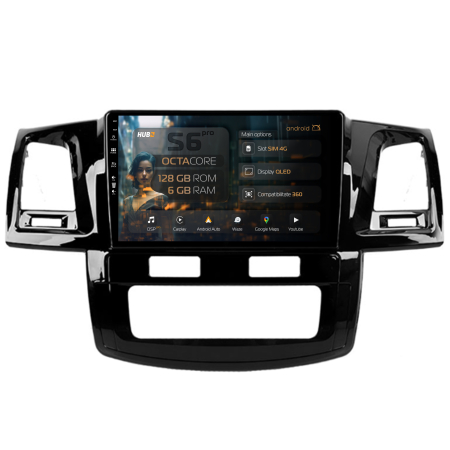 Hilux 2005-2014 - Navigatie 4G 6GB Toyota Hilux Android 6GB | Hub64.ro