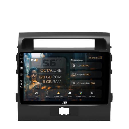 Land Cruiser J200 2007-2019 - Navigatie Android 13 Land Cruiser 200 4G 6GB | Hub64.ro