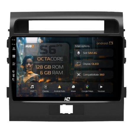 Navigații Toyota Land Cruiser J200 2007-2015 - Navigatie Android Land Cruiser 200 4G 6GB | Hub64.ro
