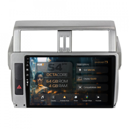 Land Cruiser Prado J150 2014-2017 - Navigatie Android 13 Land Cruiser QLED | Hub64.ro