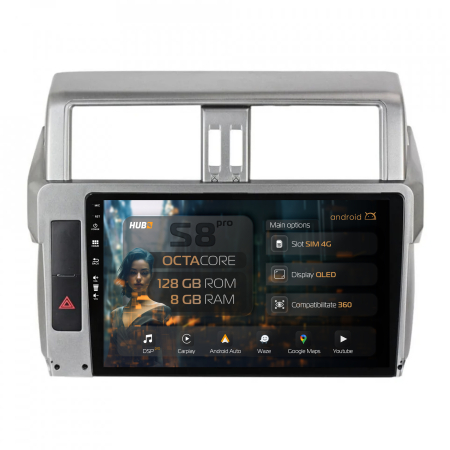 Land Cruiser Prado J150 2014-2017 - Navigatie Android 13 Land Cruiser 8+128GB | Hub64.ro