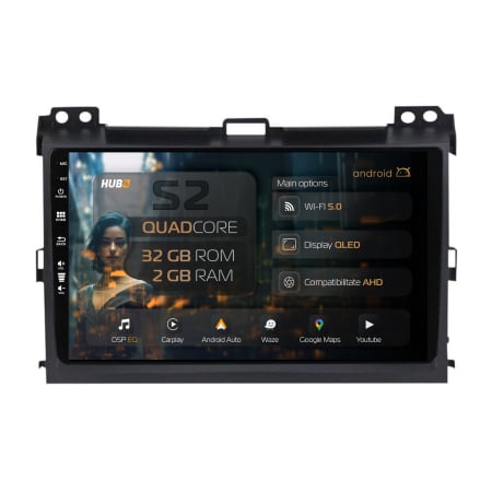 Land Cruiser Prado J120 2002-2009 - Carplay Android 13 Transit / Tourneo 2GB | Hub64.ro