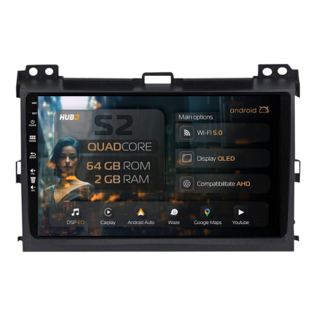 Navigații Toyota Land Cruiser Prado J120 2002-2009 - Carplay Android Land Prado 2GB | Hub64.ro