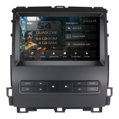 Navigații Toyota Land Cruiser Prado J120 2002-2009 - Navigatie Android Toyota Prado QLED | Hub64.ro