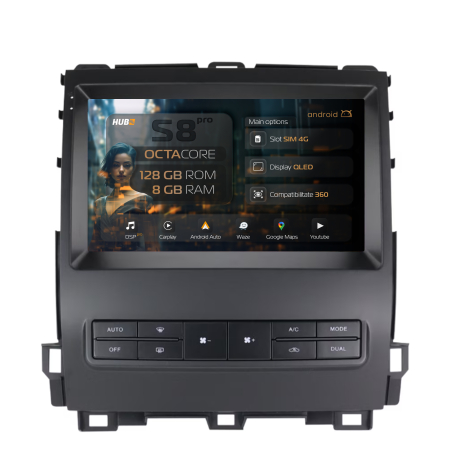 Land Cruiser Prado J120 2002-2009 - Navigatie Android 13 Toyota Prado 8+128GB | Hub64.ro