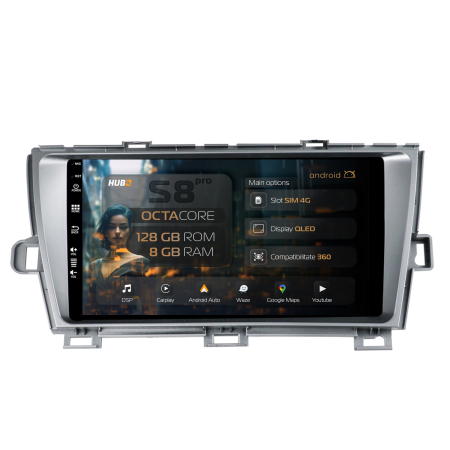 Prius 2005-2012 - Navigatie Android 13 Toyota Prius 8GB | Hub64.ro