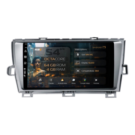 Navigații Toyota Prius 2009-2015 - Navigatie Android Toyota Prius QLED | Hub64.ro