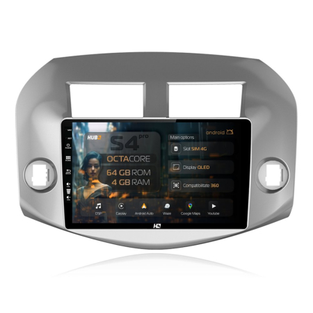 Navigații Toyota RAV4 2006-2012 - Navigatie Android Toyota RAV4 QLED | Hub64.ro