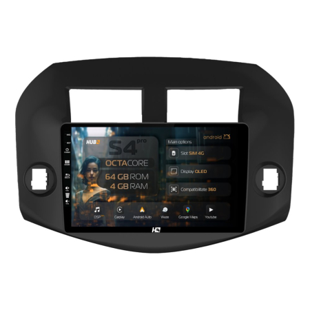 Navigații Toyota RAV4 2006-2012 - Navigatie Android Toyota RAV4 QLED | Hub64.ro