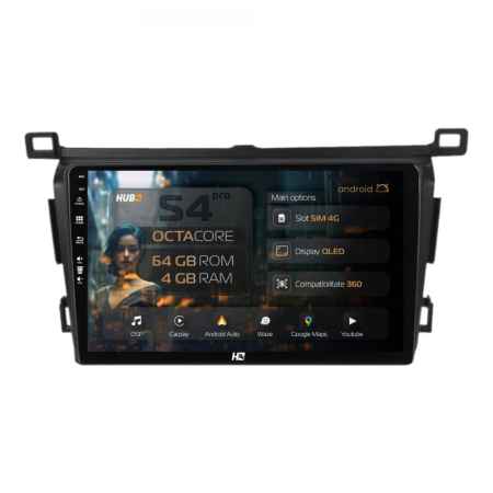 Navigații Toyota RAV4 2013-2018 - Navigatie Android Toyota RAV4 2013 QLED | Hub64.ro