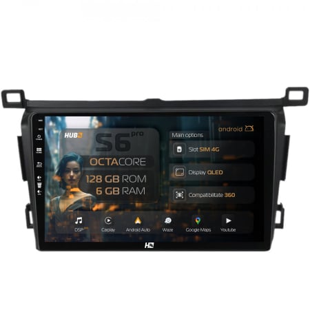RAV4 2013-2018 - Navigatie Android 13 Toyota RAV4 2013+ 4G 6GB | Hub64.ro