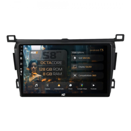 Navigații Toyota RAV4 2013-2018 - Android Toyota RAV4 2013 8+128GB | Hub64.ro