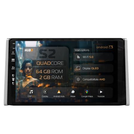 Toyota - Carplay Android Toyota RAV4 2018+ 2GB | Hub64.ro