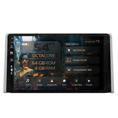 RAV4 2018 - >> - Carplay Android 13 Toyota RAV4 2018+ QLED | Hub64.ro