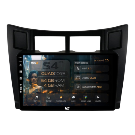 Navigații Toyota Yaris 2005-2011 - Navigatie QLED Android Toyota Yaris QLED | Hub64.ro