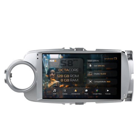 Yaris 2011-2018 - Navigatie Android Toyota Yaris 2010+ 8GB | Hub64.ro