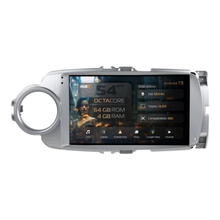 Navigații Toyota Yaris 2011-2018 - Navigatie QLED Toyota Yaris 2010+ 4GB | Hub64.ro