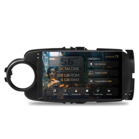 Navigații Toyota Yaris 2011-2018 - Navigatie Android 4G 6GB Toyota Yaris 2010+ 6GB | Hub64.ro