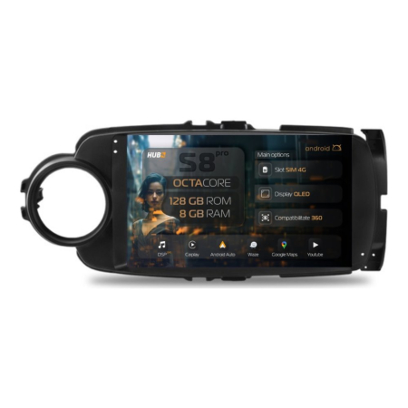 Navigații Toyota Yaris 2011-2018 - Navigatie Android Toyota Yaris 2010+ 8GB | Hub64.ro